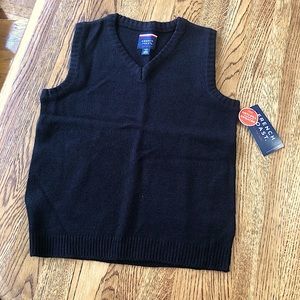 Boys French Toast Black Uniform Sweater Vests